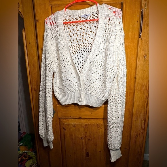 Fashion Nova Loose Knit Cardigan Cropped Size Med Academia Fairycore Classic - Picture 2 of 12